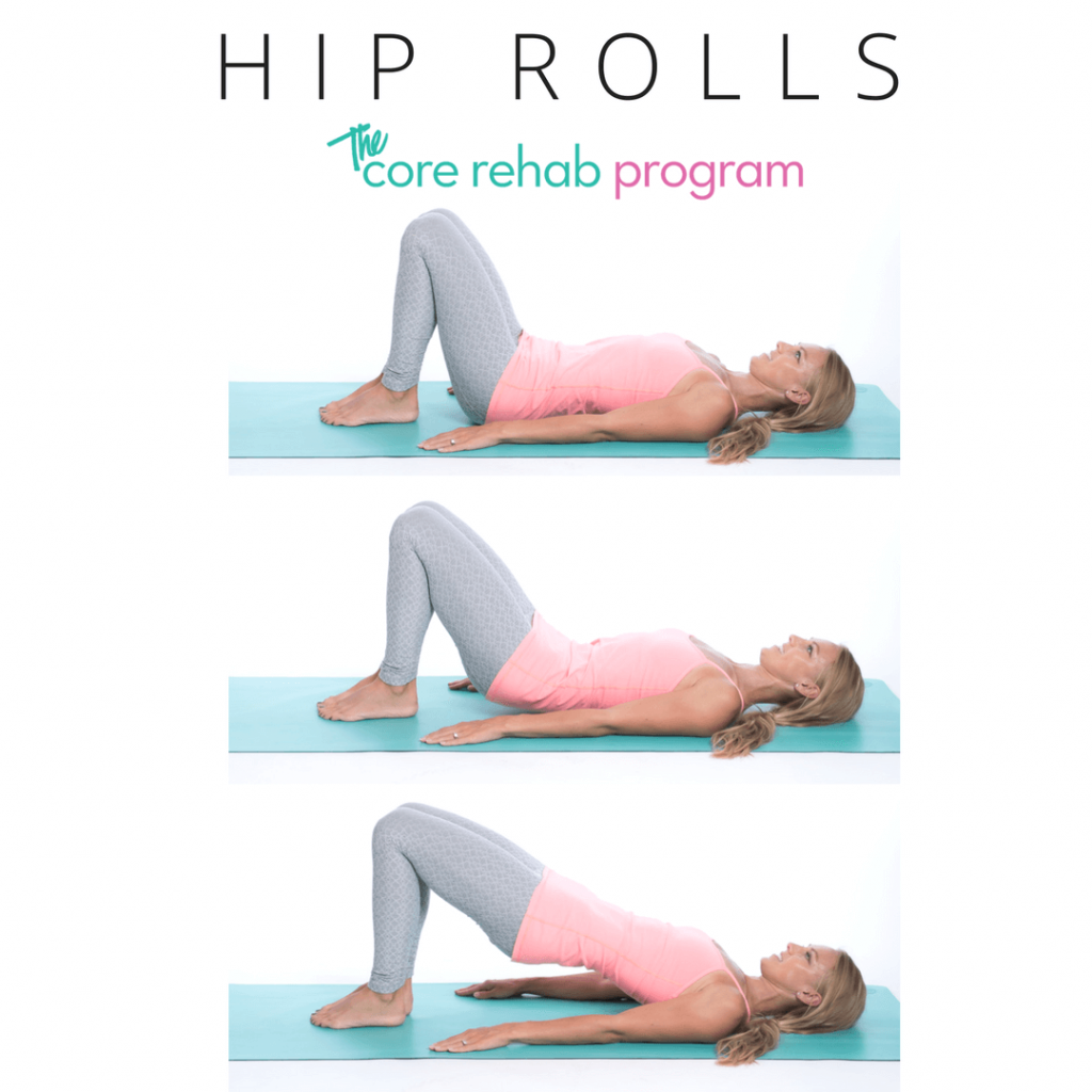 picture of diastasis Recti symptoms hip rolls