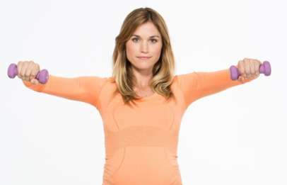image of toning arms while pregnant