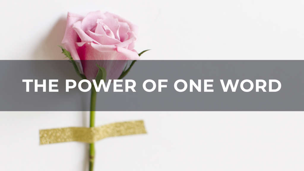 image of the power of one word