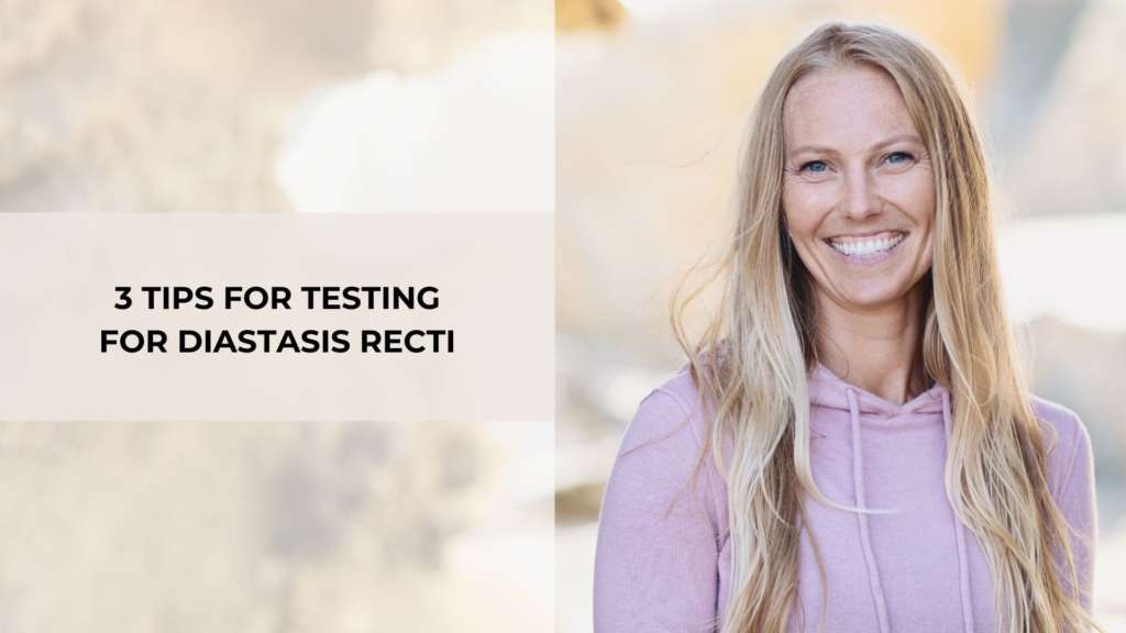 image of testing for diastasis recti